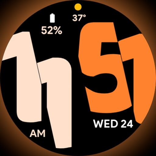 Half Numbers - Watch face Logo