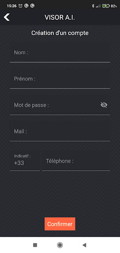 VISOR A.I. Screen 2