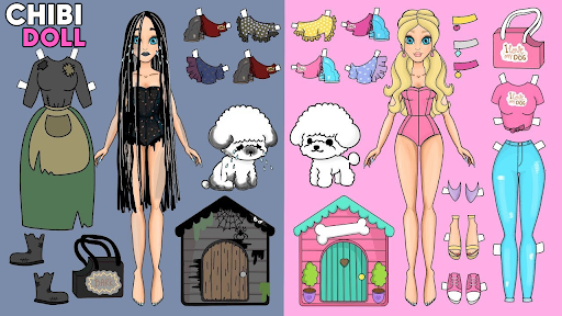 Android application Chibi Dolls Dress Up Games screenshort