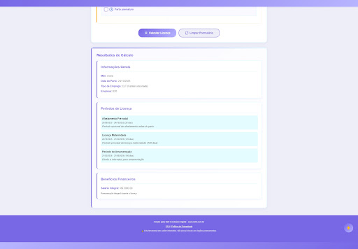Guia de Licença Maternidade