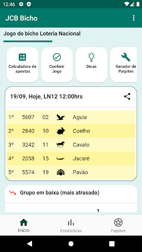 Android application JCB Bicho Loteria Nacional screenshort