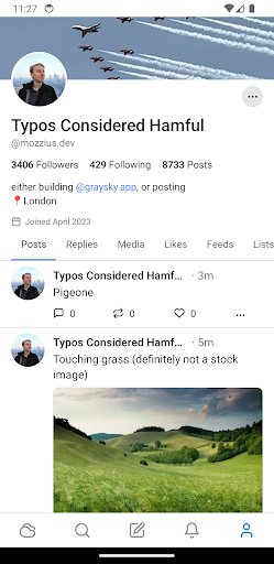 Graysky, a Bluesky client Screen 2