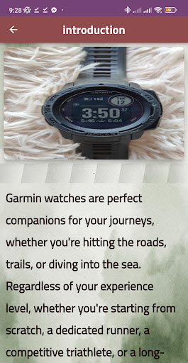 garmin watch guide Screen 2