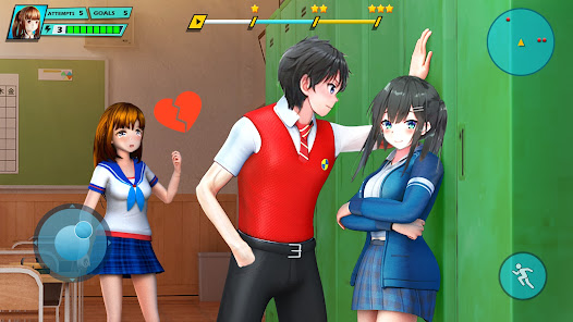 Captura 4 School Love Life: Anime Game android