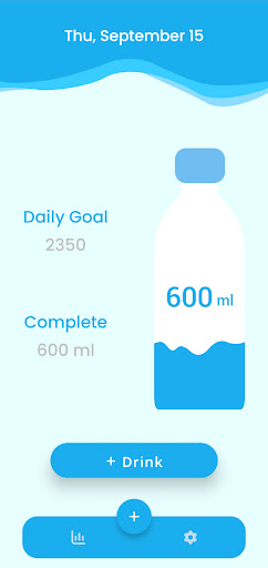 Android application Hydrate Me - Water reminder screenshort