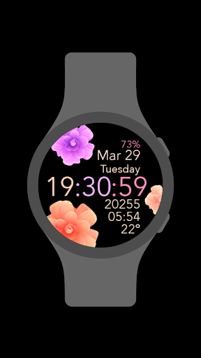 Animated Flowers Watch Face