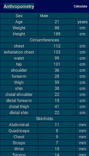 Anthropometry - body mass index and composition 8 APK screenshots 1