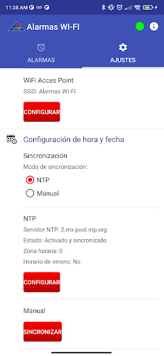 Alarmas WI-FI Screen 2