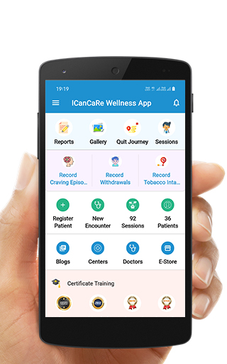 Android application ICanCaRe-Tobacco Cessation App screenshort