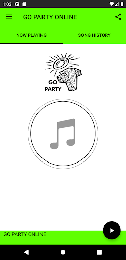 Android application GO PARTY ONLINE screenshort