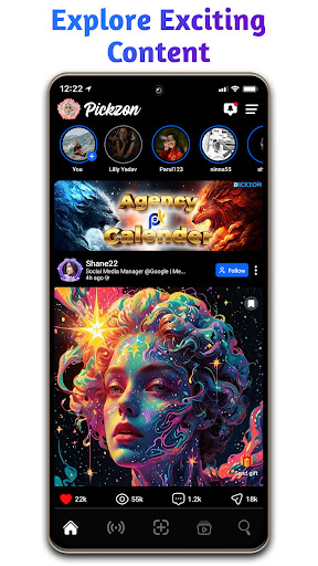 Android application PickZon: Social Media Platform screenshort