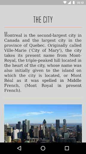 Montreal Travel Guide Screen 3