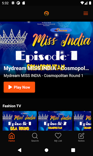 Android application Mydream TV USA screenshort
