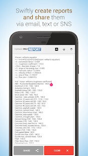 Hydraulic CALC pro Schermata