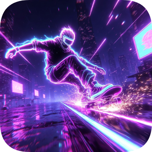 Neon Skate | Skateboard Retro