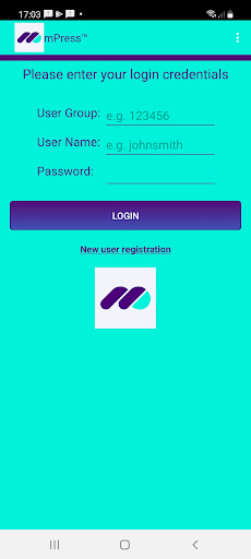 Android application mPress - Tap on Phone screenshort