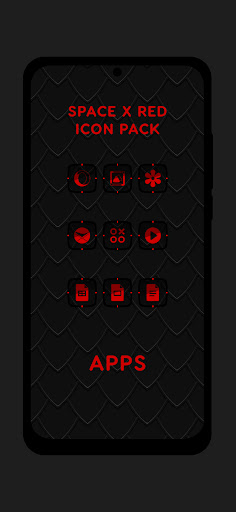 Screenshot of Space X - Red Icons