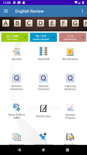Android application English for GRE ® Lite screenshort