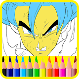 super saiyan god coloring game icon