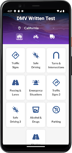 Android application DMV Written Test 2024 screenshort