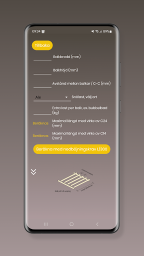 Balkdimensionering Screen 2