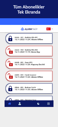Android application Alarm Takip screenshort