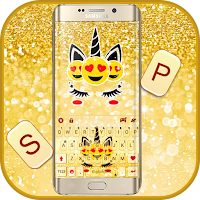 Golden Unicorn Emoji Keyboard