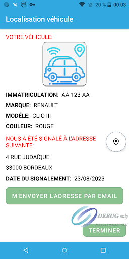 Trouver mon véhicule Screen 3
