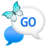 GO SMS - Blue Plaid Sky icon