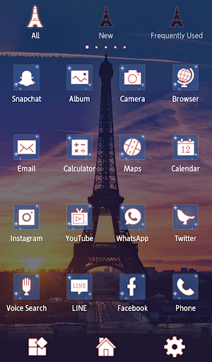 Sunset in Paris Theme +HOME Screen 2
