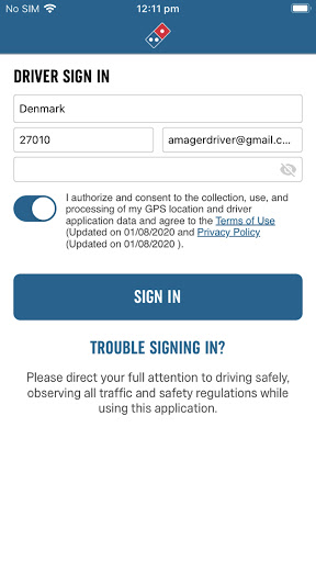 Android application DPE GPS Driver screenshort