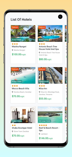 ZanzibarBookings Screen 2