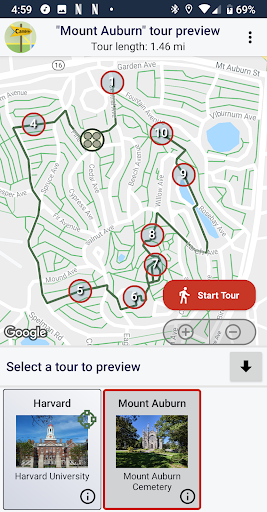 eTours Cambridge Map and Walki Screen 3