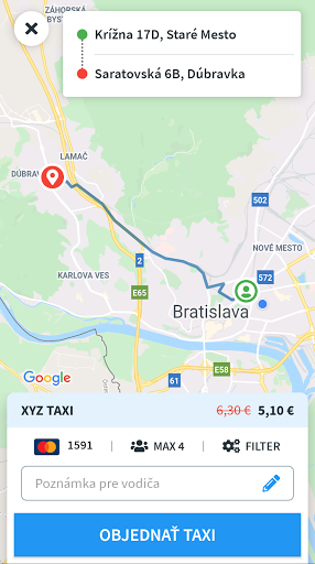 TAXIKEY: Take a taxi! Screen 2