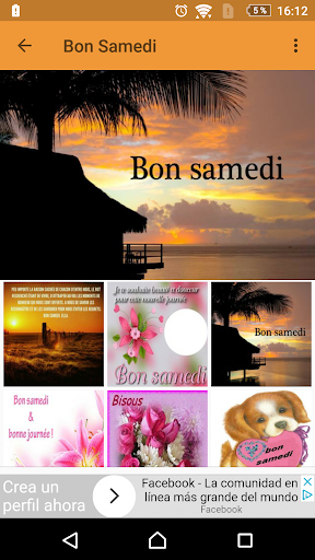Android application Agréable Samedi bon week-end screenshort