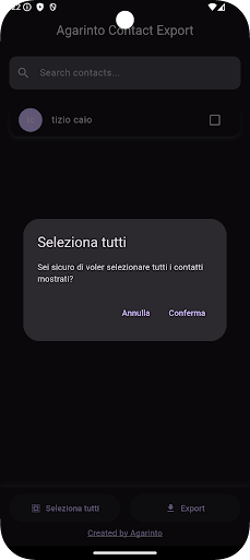 Agarinto Contact Export