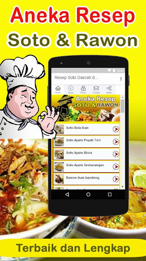 Android application Resep Aneka Soto dan Rawon screenshort