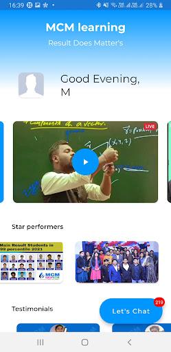 MCM learning Screen 2