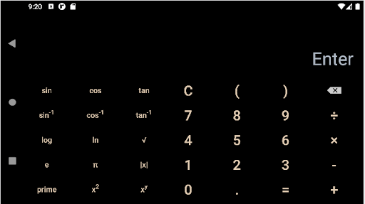 Android application Scientific Calculator screenshort