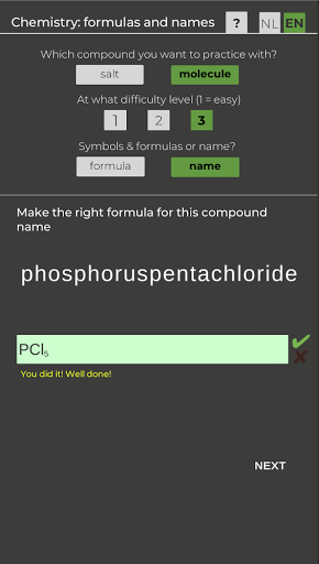 Chemistry formulas & names Screen 2