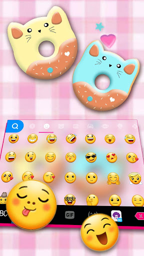 Kitty Cat Donuts Keyboard Them Screen 2