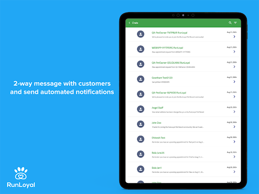 Screenshot of RunLoyal Staff App