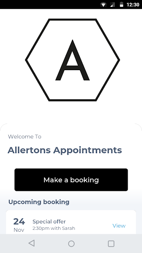 Android application Allertons Appointments screenshort