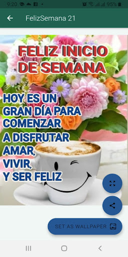 Android application Saludos diarios hermosos screenshort