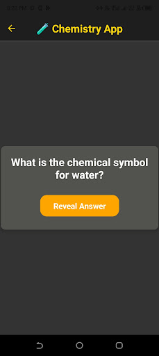 Chemistry Quiz App Screen 3