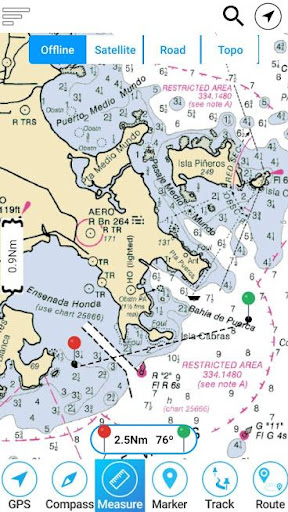 Android application Puerto Rico Offline GPS Charts screenshort