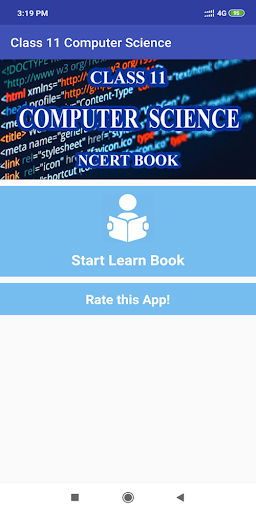 Android application Class 11 Computer Science NCER screenshort