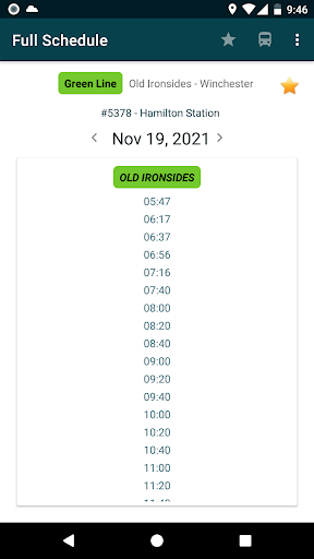 Transit Schedules Screen 3