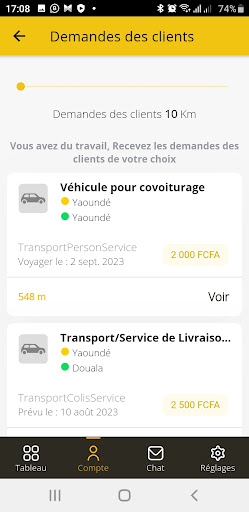 Android application karryngo provider screenshort