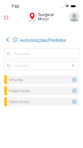 Surgical Mapp Service Screen 3